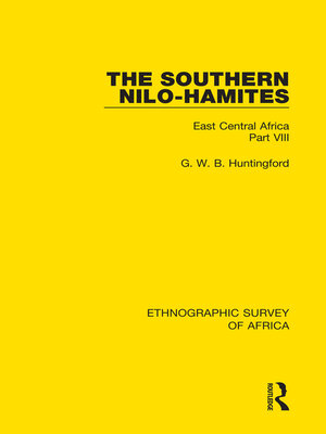 cover image of The Southern Nilo-Hamites